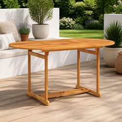 Compact Teak Wood Garden Table 150x90x75cm for You