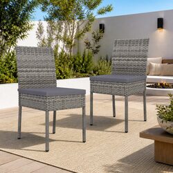 Compact Outdoor Dining Chairs Set of 2 - Easy to Move