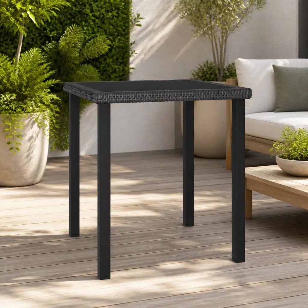 Glass Top Dining Table for Garden Use