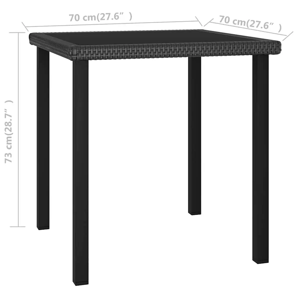 Glass Top Dining Table for Garden Use