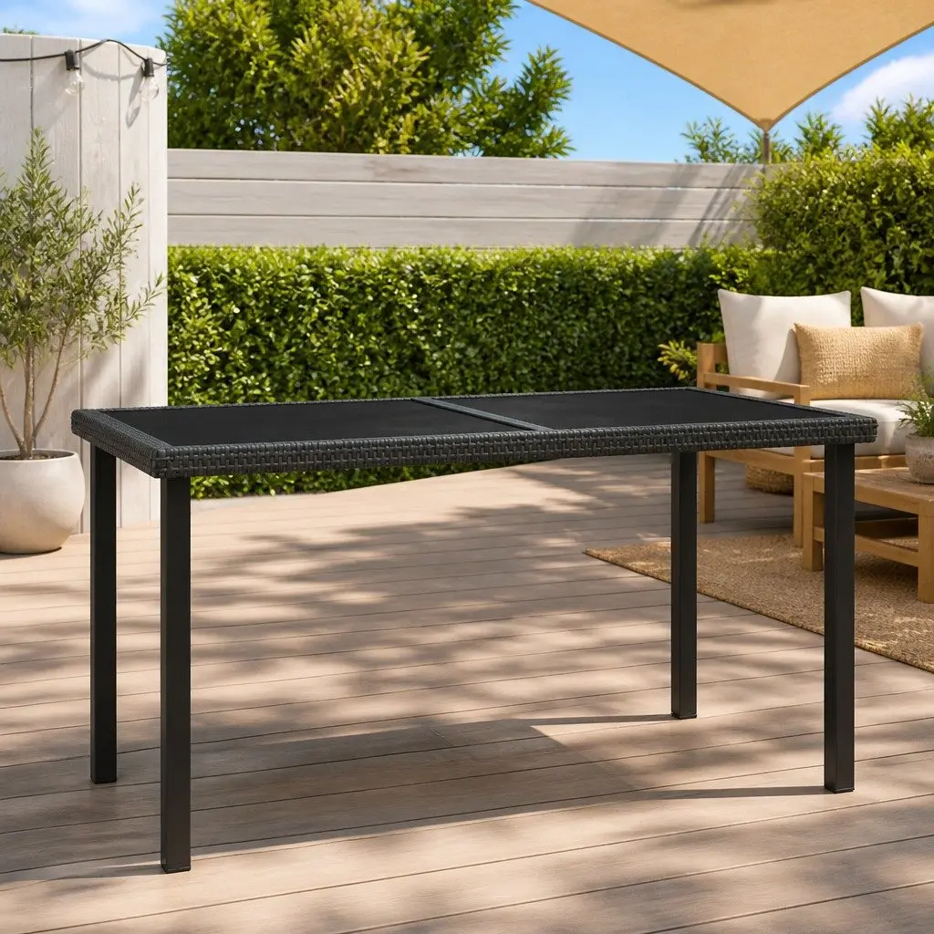 Black Garden Dining Table