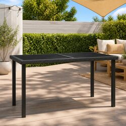 Durable and Elegant Black Garden Dining Table
