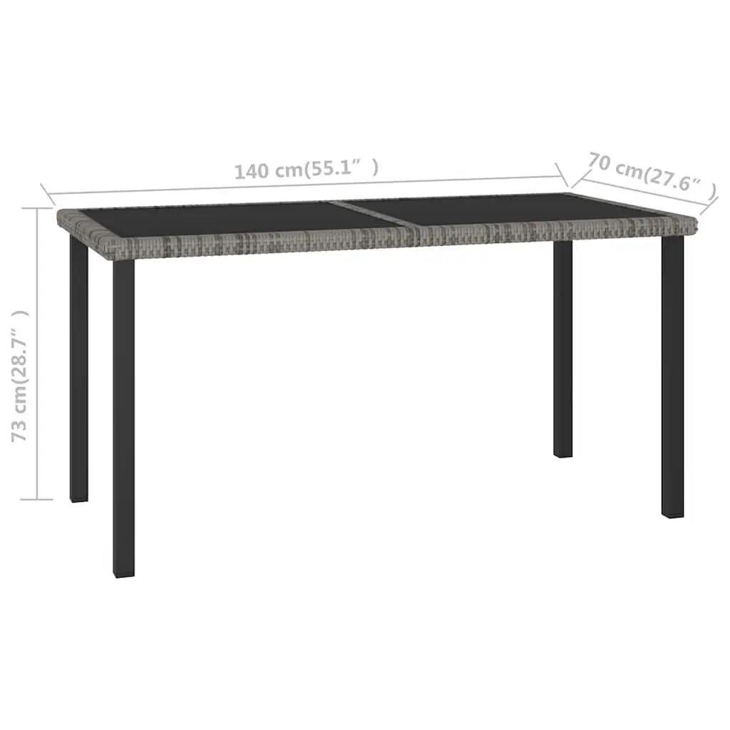 Grey Outdoor Dining Table