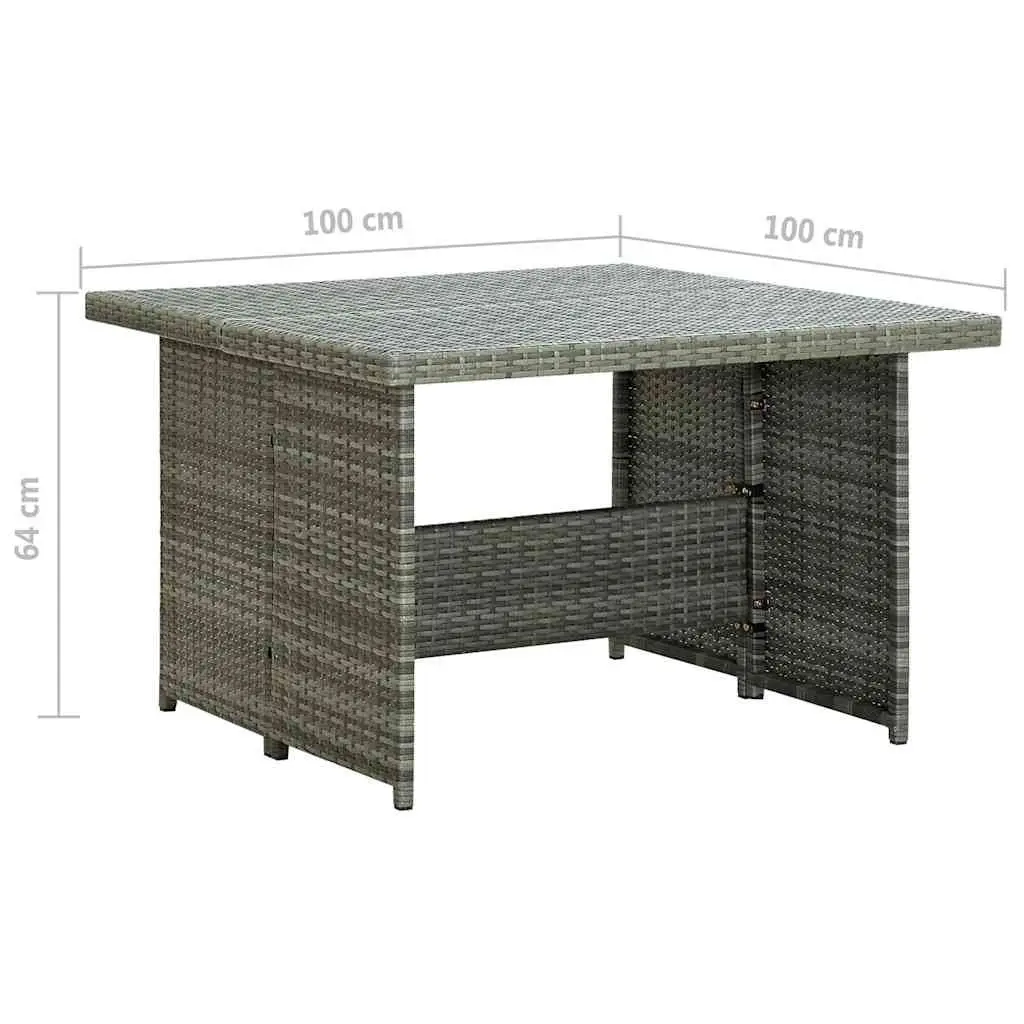 6 Piece Outdoor Lounge Set with Cushions Corner Sofa Stools Coffee Table Garden