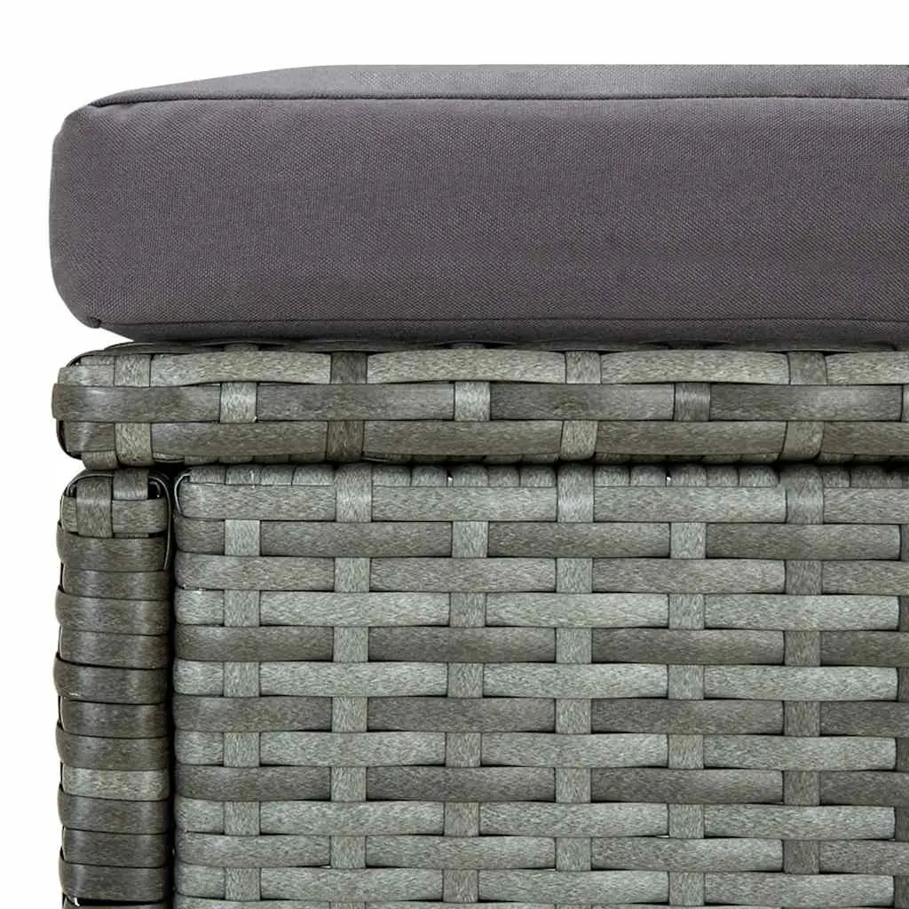 6 Piece Outdoor Lounge Set with Cushions Corner Sofa Stools Coffee Table Garden