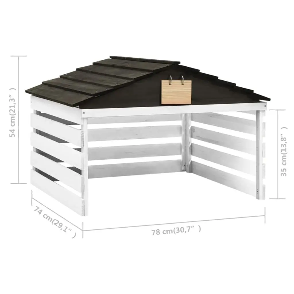 Robotic Lawn Mower Garage Black White Outdoor Storage Shed Protection Cover