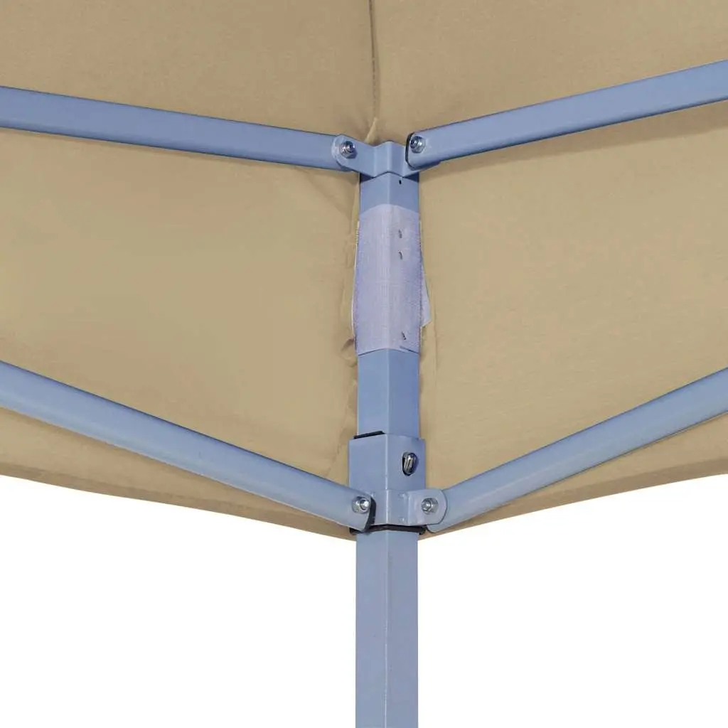 Party Tent Roof Beige 3x3 m UV and Weather Resistant Replacement Canopy Top