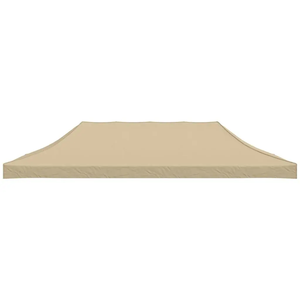 Party Tent Roof Beige 6x3 m UV and Weather-Resistant Oxford Replacement Canopy Top Cover