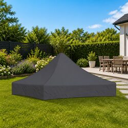 Party Tent Roof 2x2 m Anthracite Replacement Canopy Top Oxford Cover Outdoor