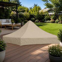 Party Tent Roof 2x2m Beige Replacement Canopy Top Cover Garden Marquee