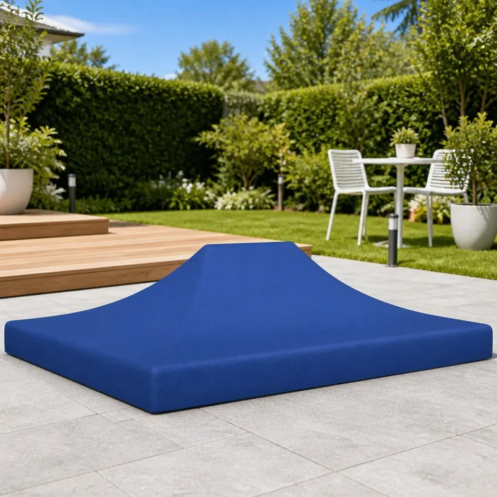 Party Tent Roof Blue 4.5x3m UV and Weather Resistant Replacement Canopy Top for Outdoor Garden Marquee