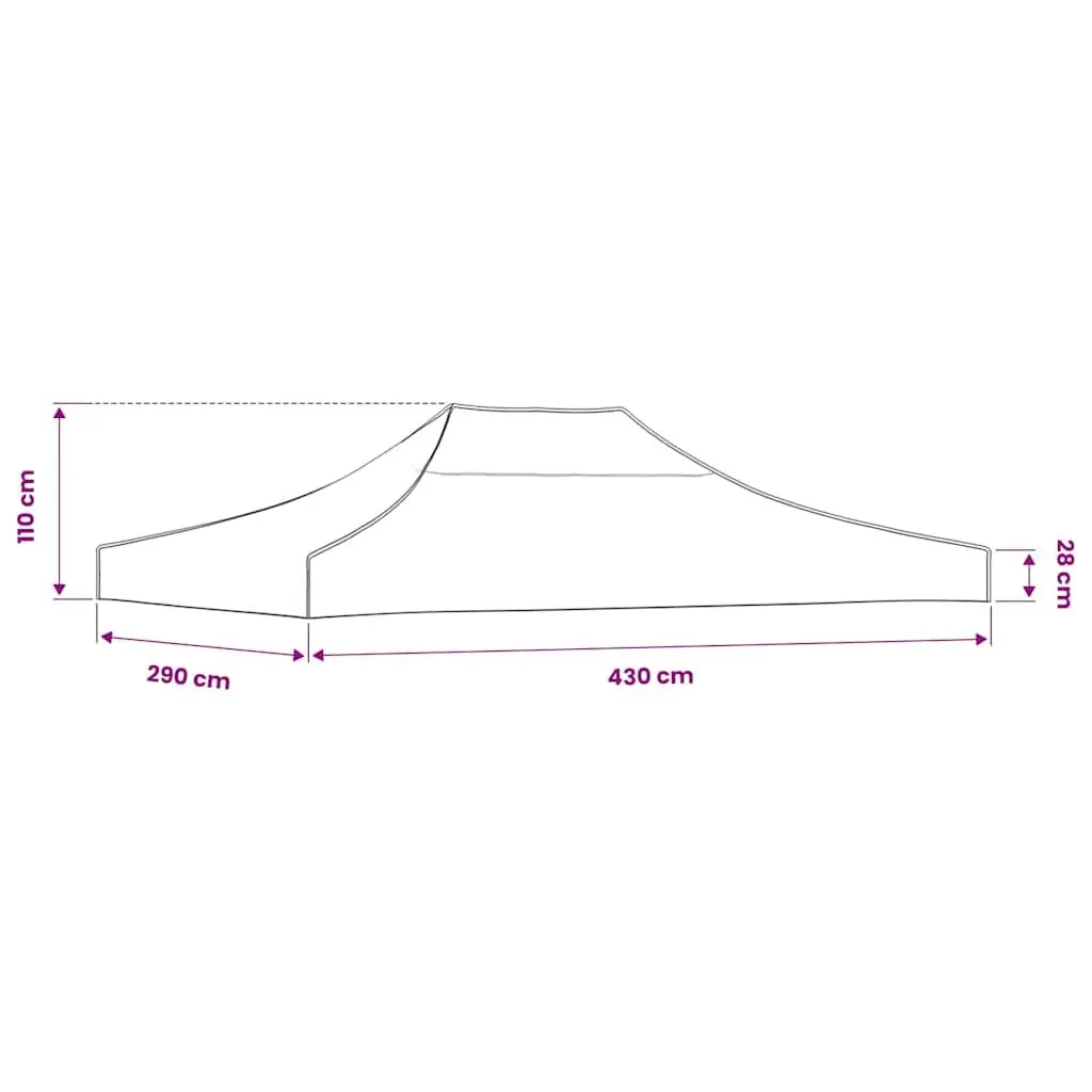 Party Tent Roof Brown 4.5x3m Replacement Canopy Top Outdoor Garden Marquee Cover