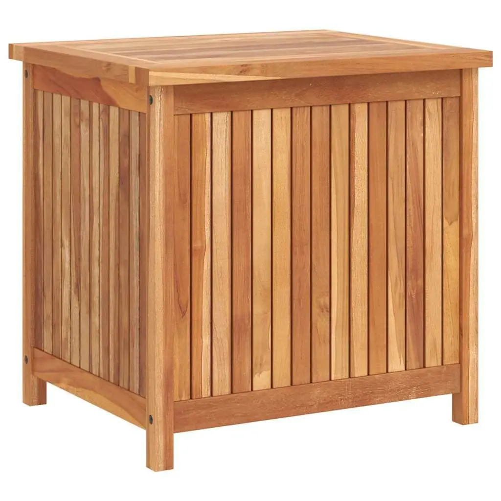 Garden Storage Box Brown 60x50x58 cm Wooden Outdoor Chest Water-resistant Lining