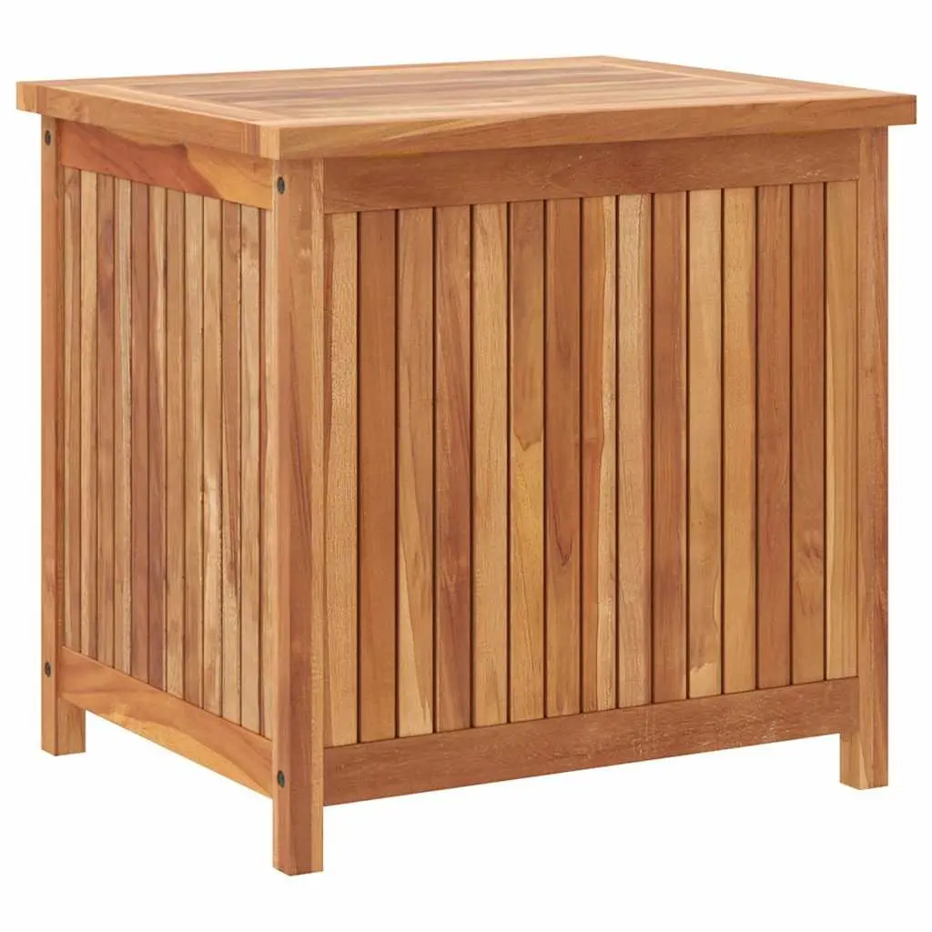 Garden Storage Box Brown 60x50x58 cm Wooden Outdoor Chest Water-resistant Lining