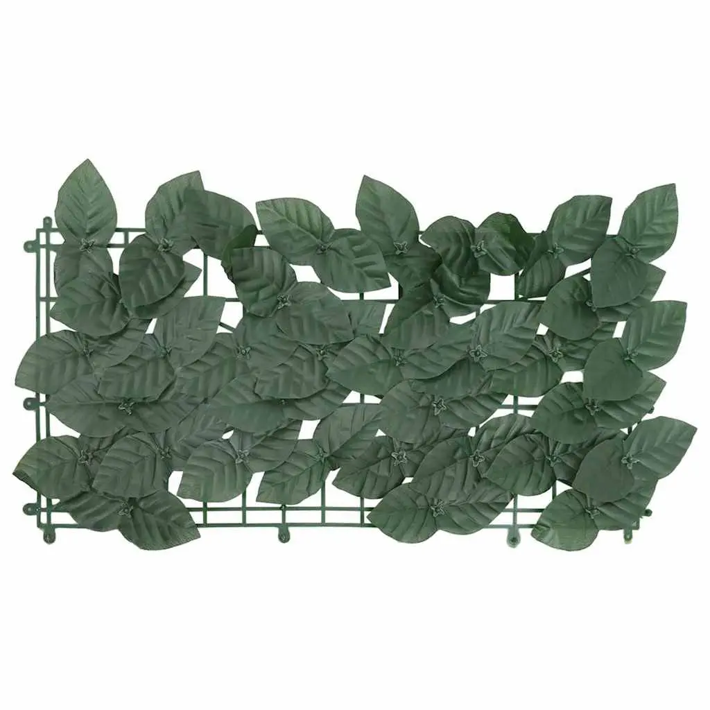 Outdoor Privacy Screen Green Leaves 400 x 100 cm Decorative Sun Blocking Fence