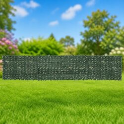 Balcony Privacy Screen with Dark Green Leaves Outdoor Garden Terrace Decoration