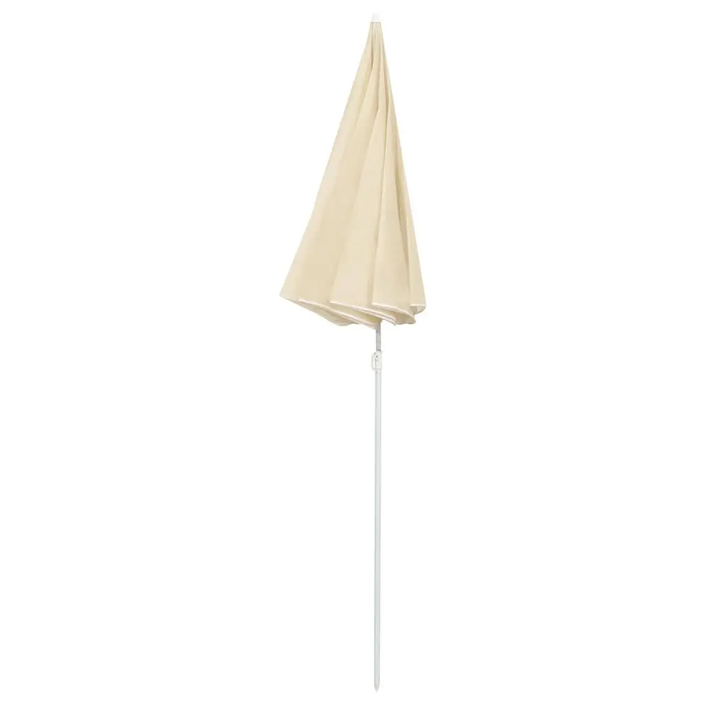 Garden Parasol Umbrella Beige 180cm UV Protective Adjustable Tilt Function