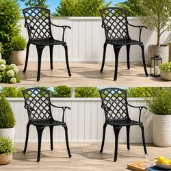 Compact Set of 4 Comfortable Outdoor Chairs