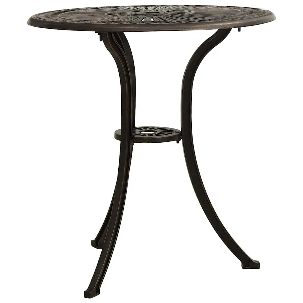 Garden Table in Brown Aluminium