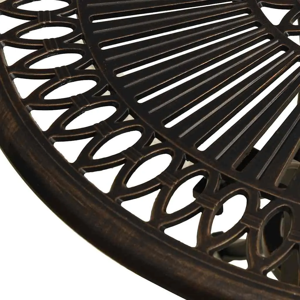 Garden Table in Brown Aluminium