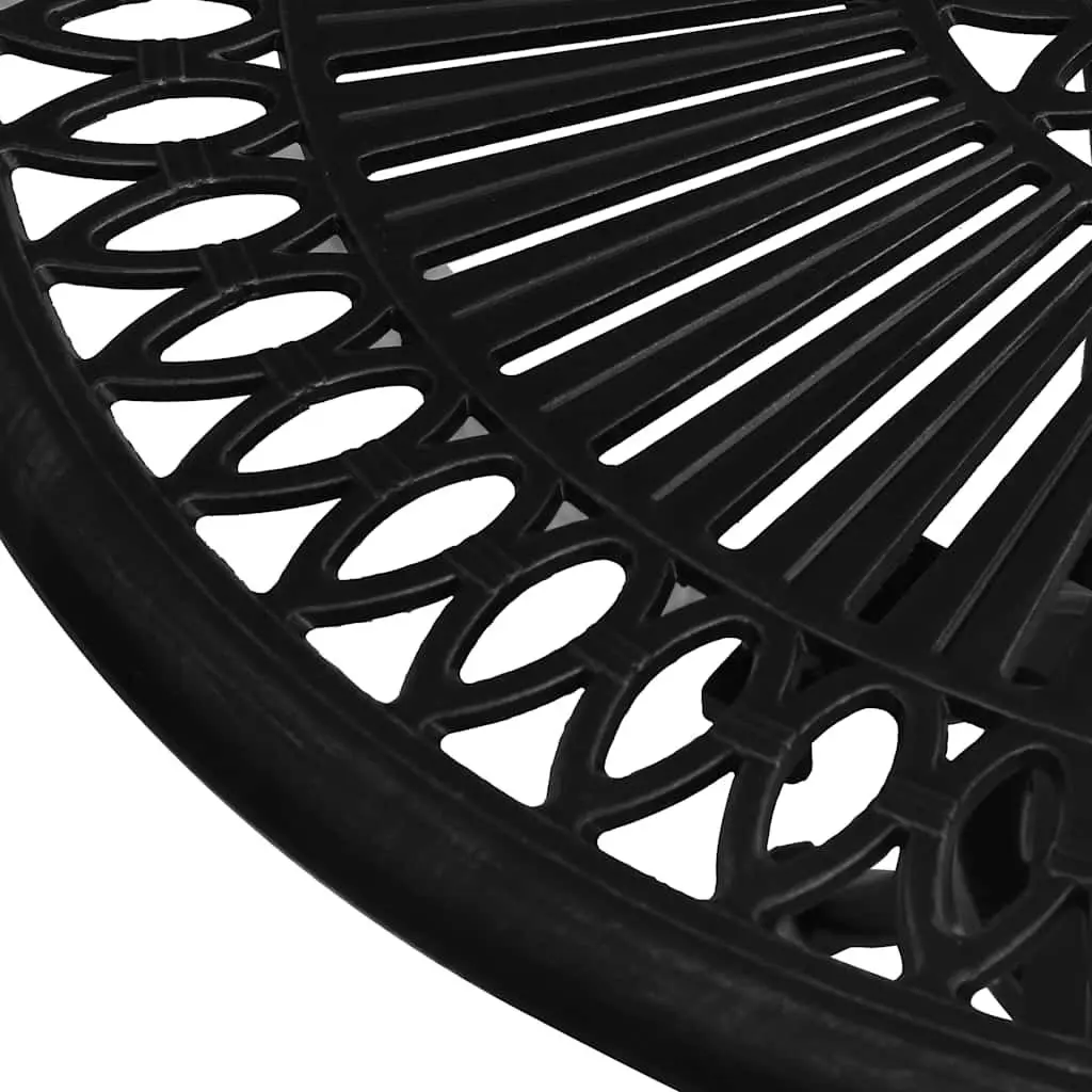 Garden Table Black Outdoor Patio Furniture Cast Aluminium with Umbrella Hole
