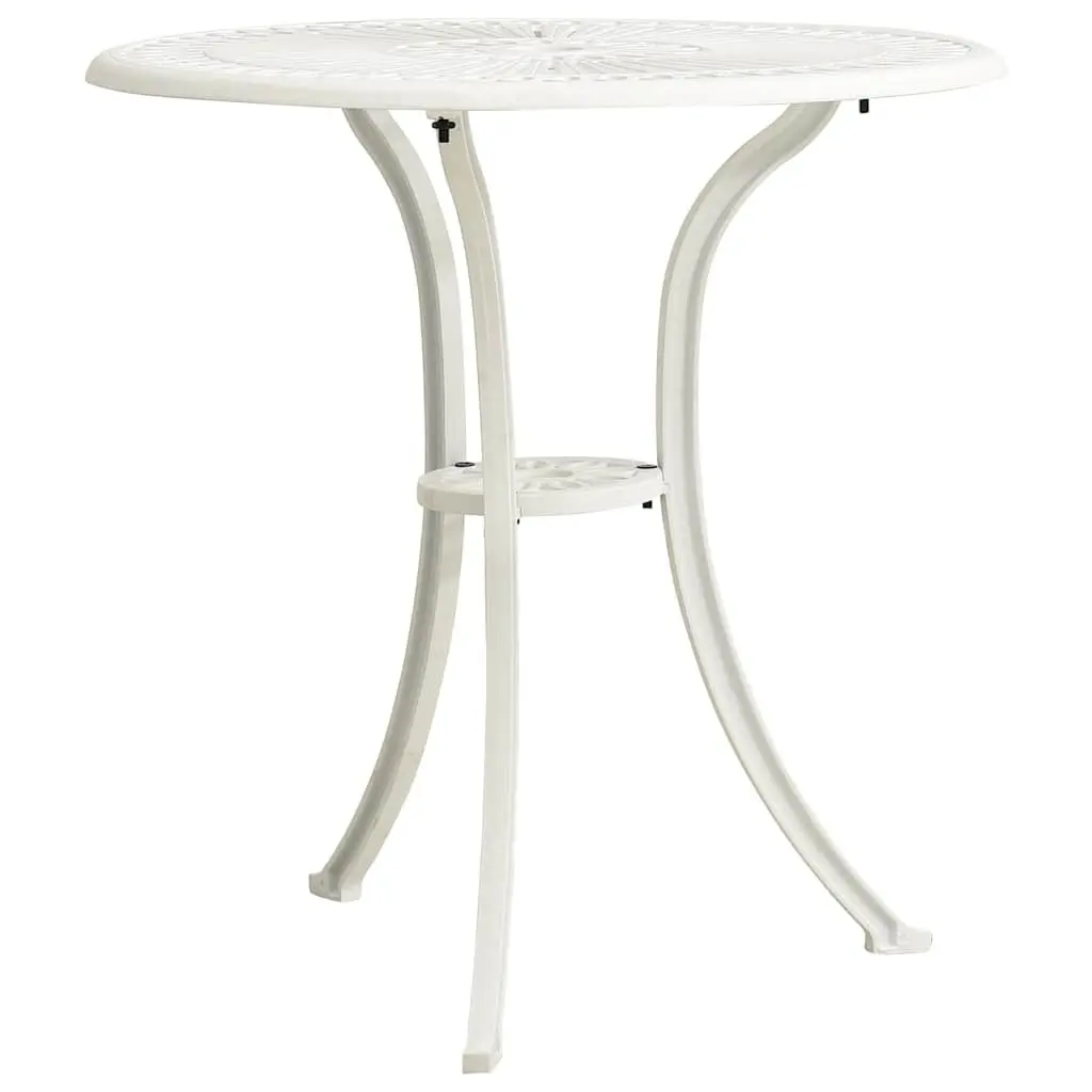Garden Table Outdoor Patio Furniture Cast Aluminium White Tea Coffee with