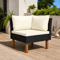 Black Outdoor Corner Sofa for Easy Setup