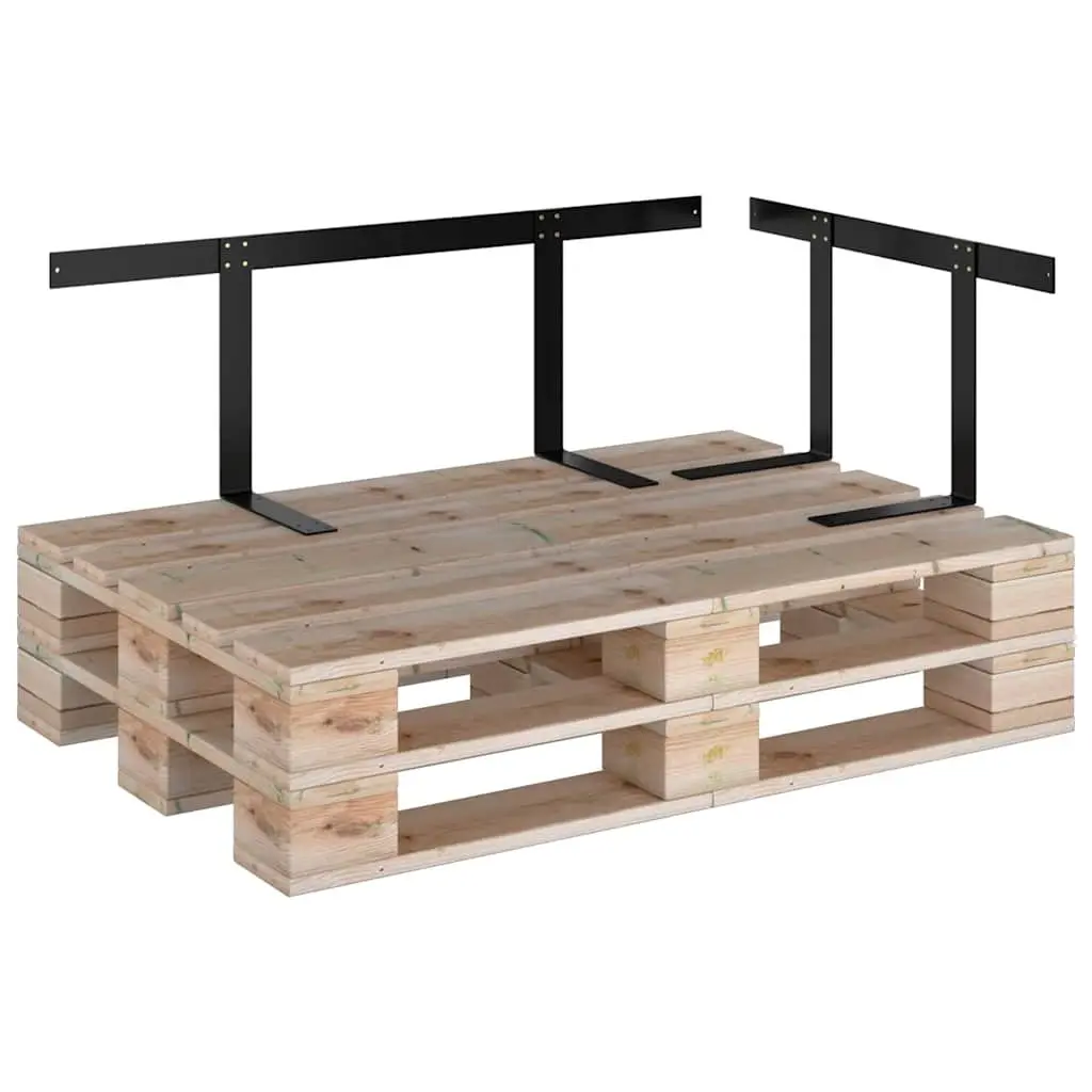 Black Pallet Sofa Backrest 110cm with Adjustable Angles