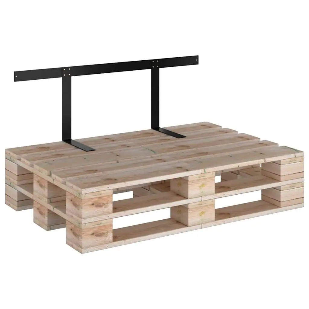 Black Pallet Sofa Backrest 110cm with Adjustable Angles
