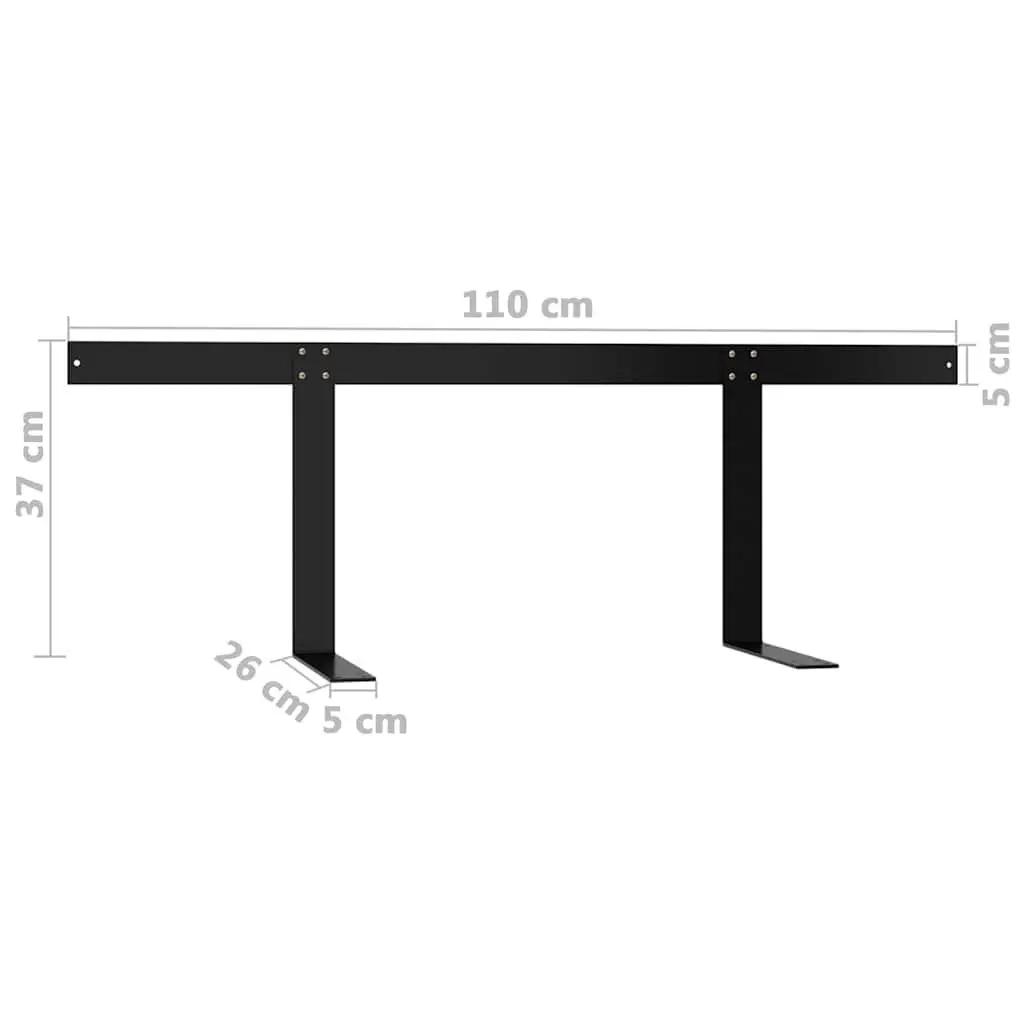Black Pallet Sofa Backrest 110cm with Adjustable Angles