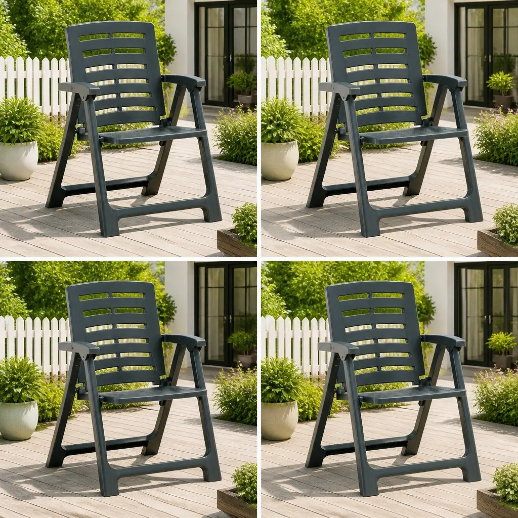 Green Outdoor Chairs Set of 4