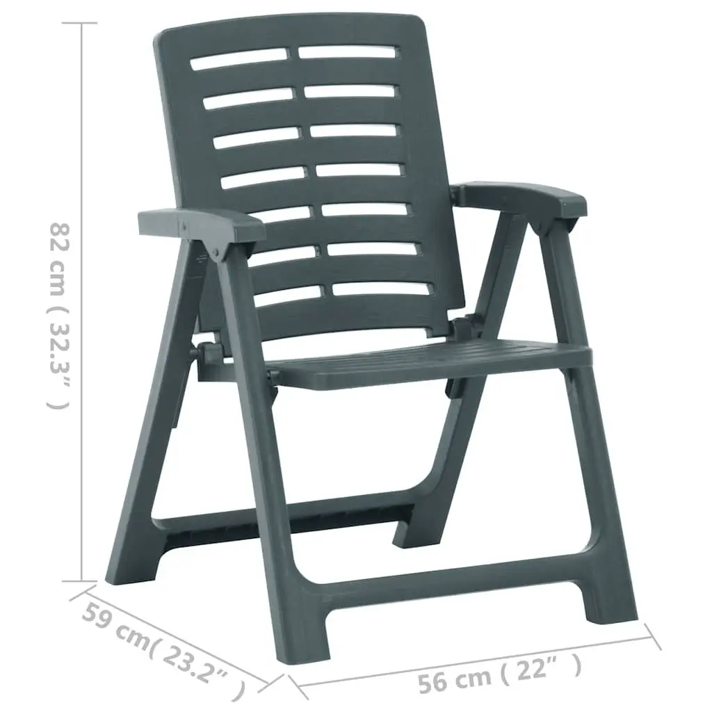Green Outdoor Chairs Set of 4
