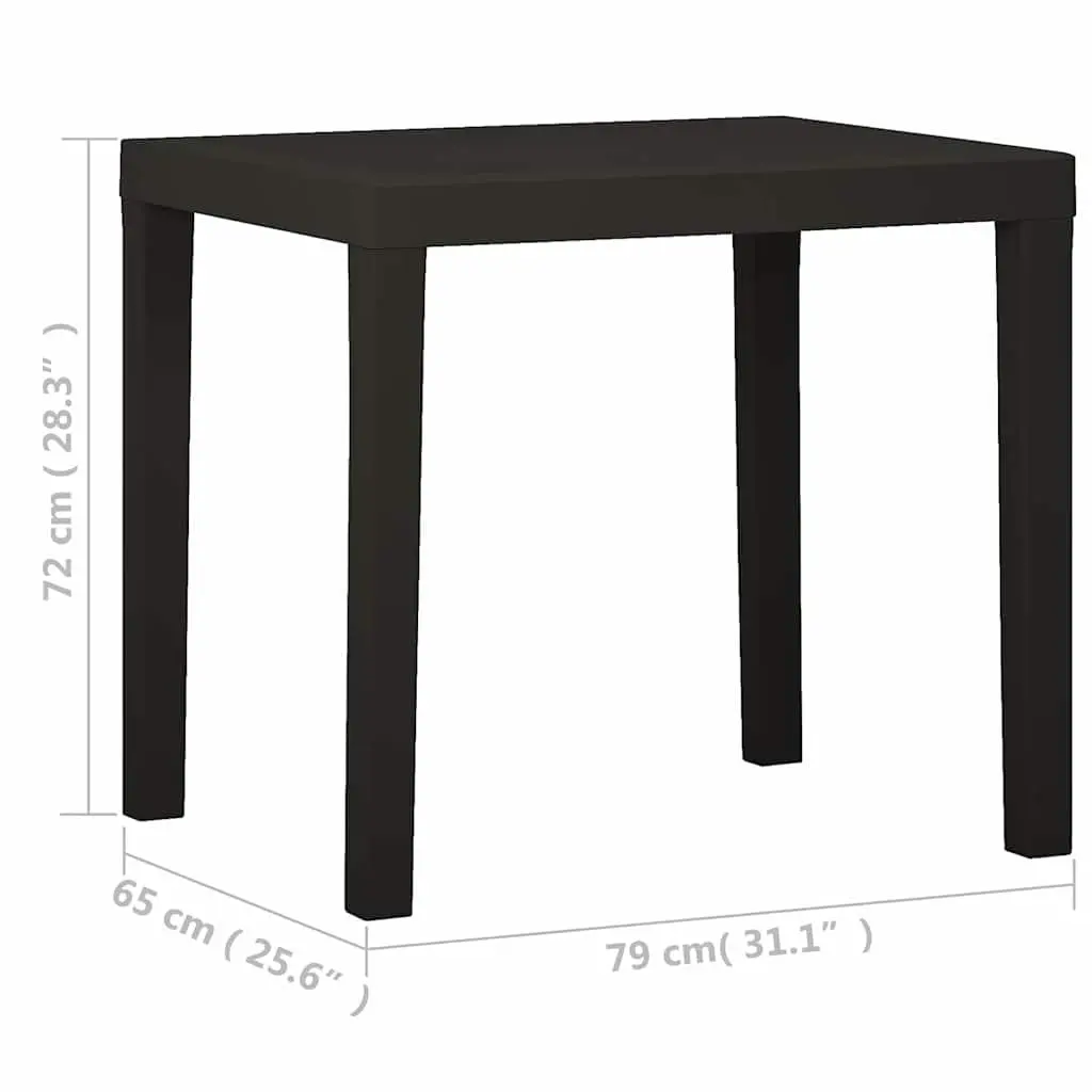 Garden Dining Table Anthracite Outdoor Patio Furniture Weather Resistant