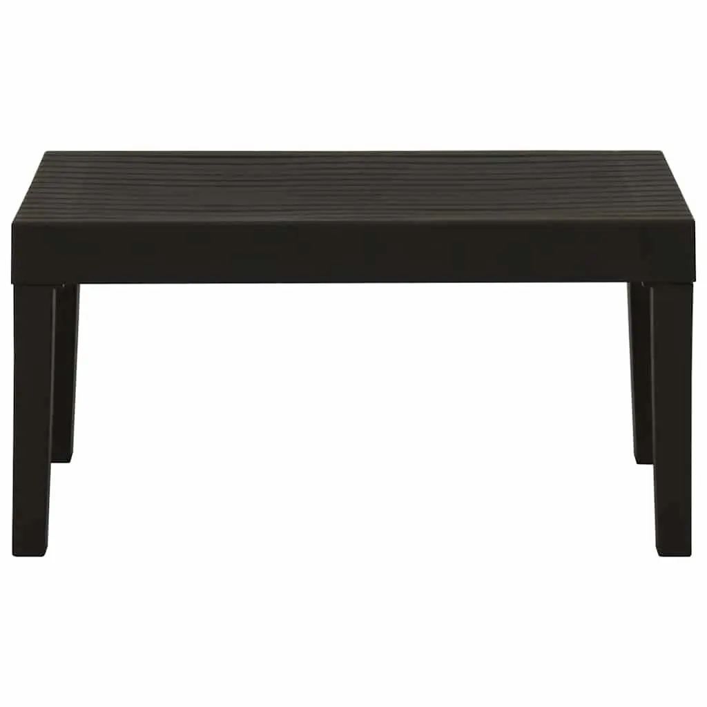 Garden Lounge Table Grey Plastic Lightweight Portable Outdoor Furniture