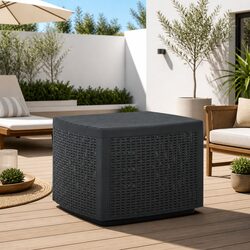 Compact Grey Garden Table: Perfect for Any Outdoor Setting 53x53x40cm