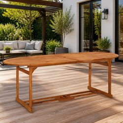 Compact and Elegant Garden Dining Table 220x90x75 cm