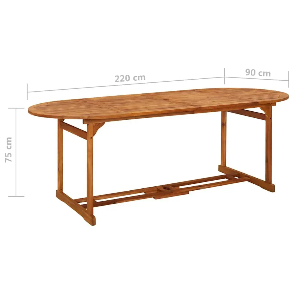 Garden Dining Table 220x90x75 cm