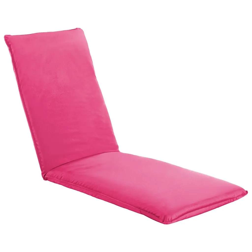 Foldable Sunlounger Pink Outdoor Garden Beach Reclining Chair 5-Level Adjustable