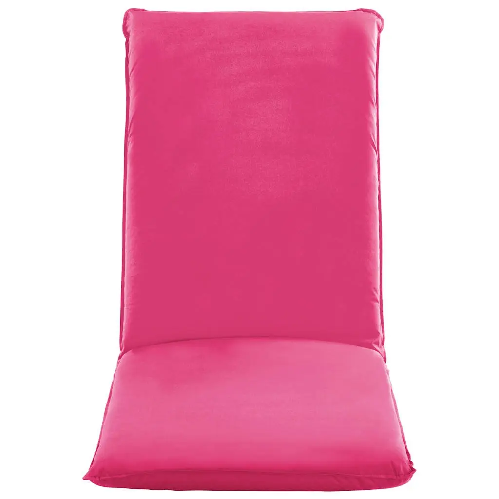 Foldable Sunlounger Pink Outdoor Garden Beach Reclining Chair 5-Level Adjustable