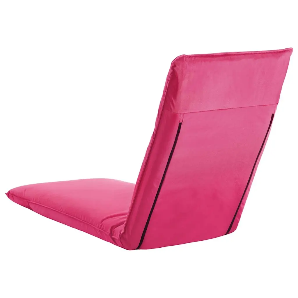 Foldable Sunlounger Pink Outdoor Garden Beach Reclining Chair 5-Level Adjustable