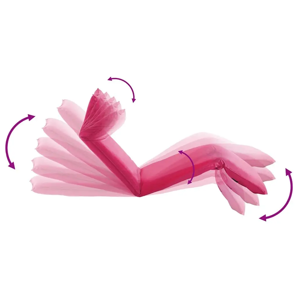 Foldable Sunlounger Pink Outdoor Garden Beach Reclining Chair 5-Level Adjustable