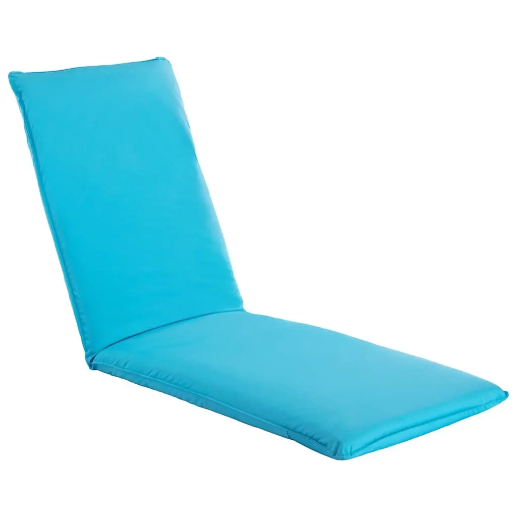 Foldable Sunlounger Blue Oxford Fabric 5-Level Adjustable Garden Beach Lounger