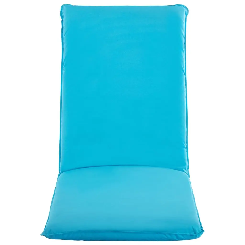 Foldable Sunlounger Blue Oxford Fabric 5-Level Adjustable Garden Beach Lounger