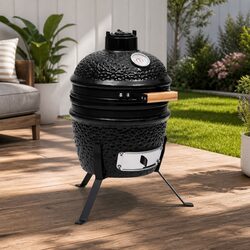 Compact Black Kamado Barbecue Grill 56cm