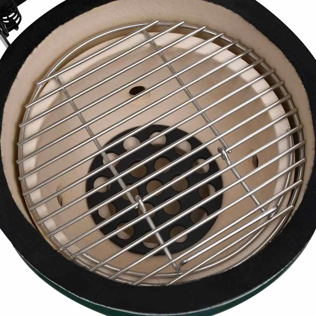 Kamado Barbecue Grill Smoker 56cm Ceramic Outdoor Cooking Green