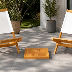 Concise and Durable Solid Wood Teak Table Top