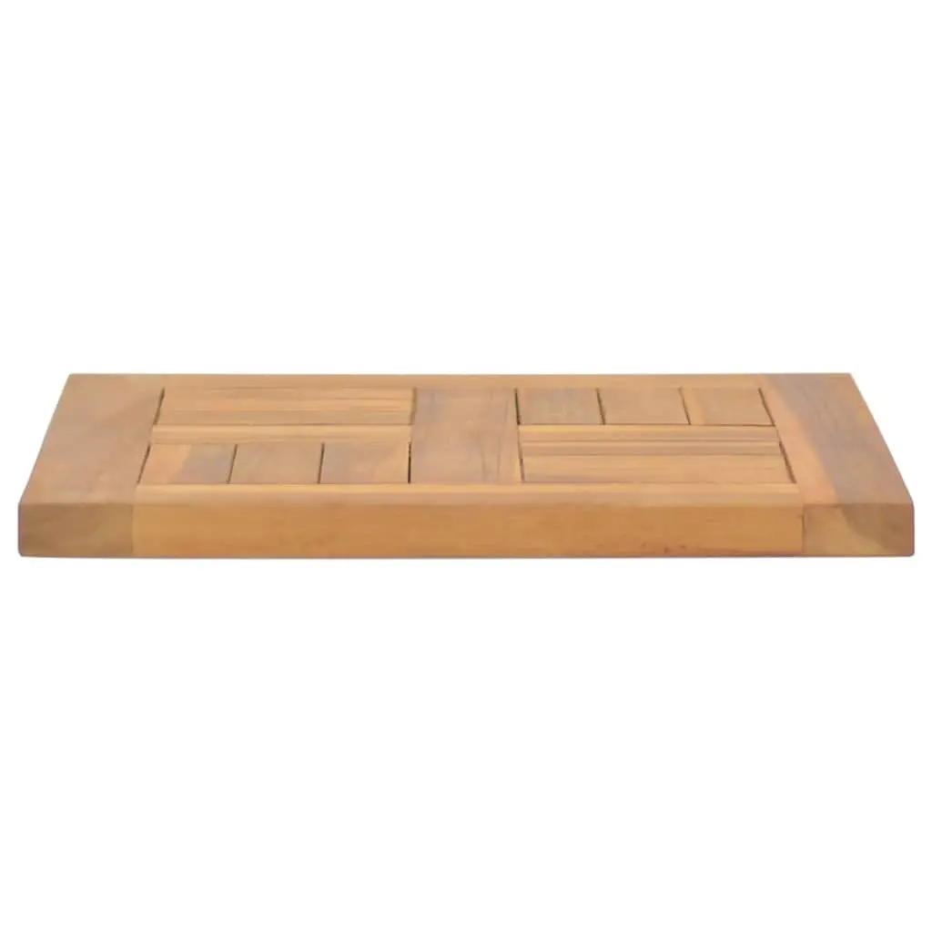 Square Teak Table Top Brown 40x40x2.5cm Solid Wood Replacement Surface