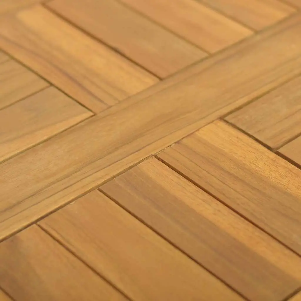 Square Teak Table Top Brown 40x40x2.5cm Solid Wood Replacement Surface