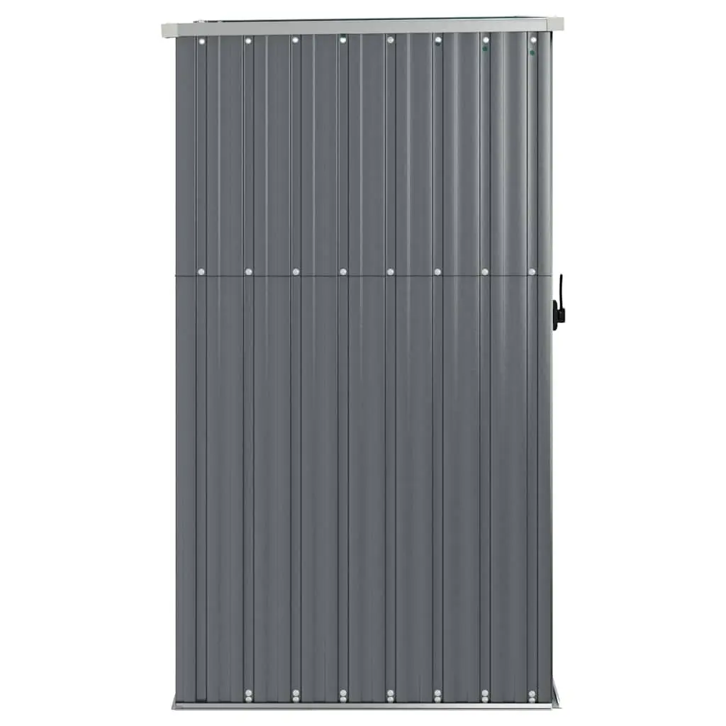 Grey Garden Tool Shed Outdoor Storage Galvanised Steel Frame 88x89x161cm