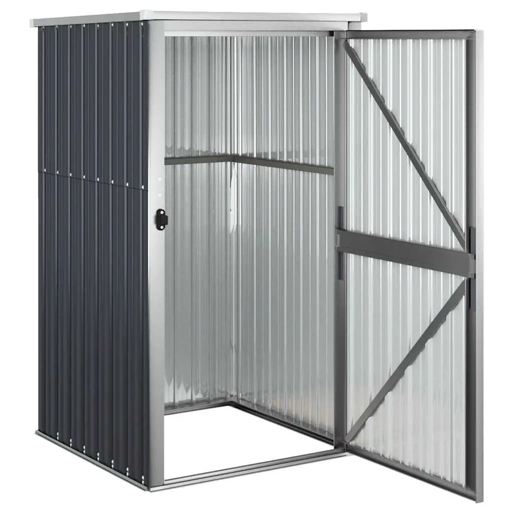 Garden Metal Storage Shed Anthracite 88x89x161cm Outdoor Tool Equipment House